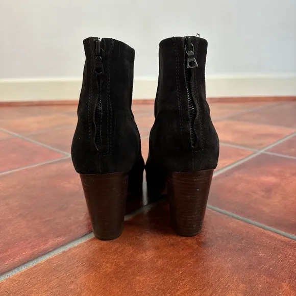rag &amp; bone Classic Newbury Booties in Suede Leather Size 39