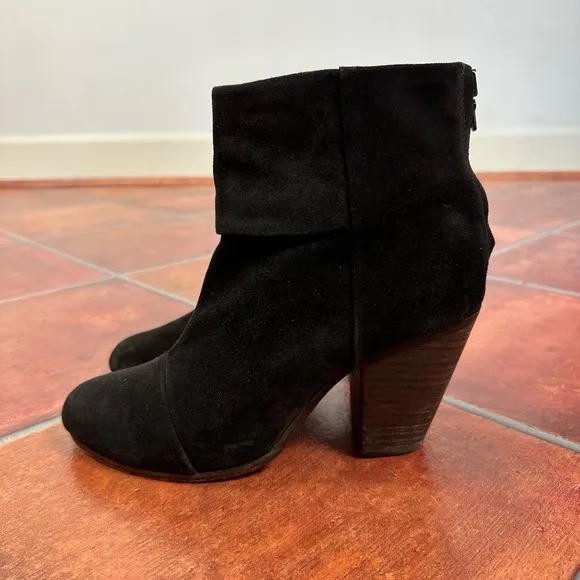 rag &amp; bone Classic Newbury Booties in Suede Leather Size 39