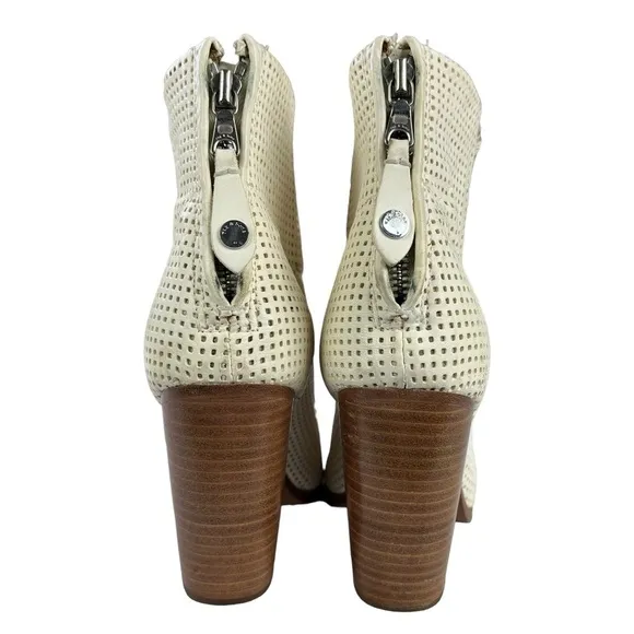 Rag &amp; Bone Classic Newbury Perforated Leather Off White Womens‎ Size 9