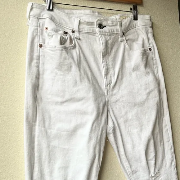 Rag &amp; Bone Nina High-Rise Ankle Flare Summer White Sz 32
