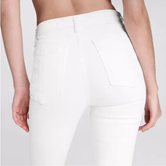 Rag &amp; Bone Nina High-Rise Ankle Flare Summer White Sz 32