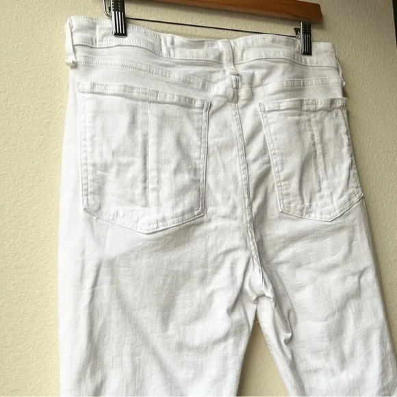 Rag &amp; Bone Nina High-Rise Ankle Flare Summer White Sz 32