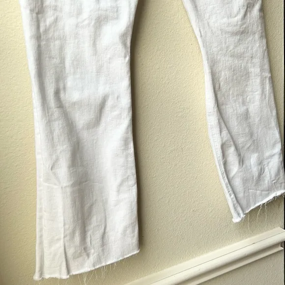 Rag &amp; Bone Nina High-Rise Ankle Flare Summer White Sz 32