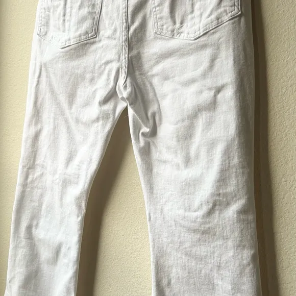 Rag &amp; Bone Nina High-Rise Ankle Flare Summer White Sz 32