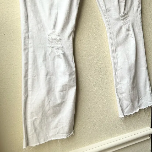 Rag &amp; Bone Nina High-Rise Ankle Flare Summer White Sz 32