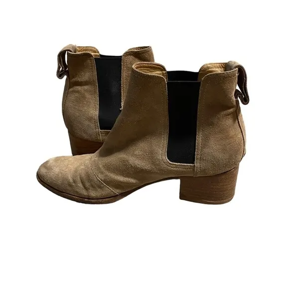 Rag &amp; Bone Women’s Beige Brown Suede Walker Ankle Boots Camel Size 39 Nubuck 8