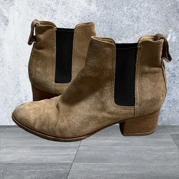 Rag &amp; Bone Women’s Beige Brown Suede Walker Ankle Boots Camel Size 39 Nubuck 8