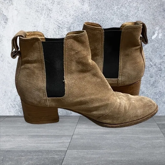 Rag &amp; Bone Women’s Beige Brown Suede Walker Ankle Boots Camel Size 39 Nubuck 8