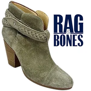 Rag &amp; Bone Women’s Grey Suede Harrow Boots Size EU 37 US 6.5 Leather New