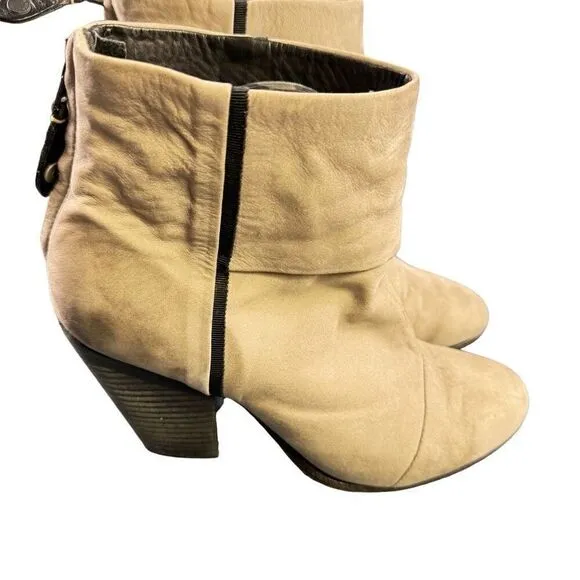 Rag &amp; Bone Women's Newbury Heeled Ankle Boots Tan Size Size 41 / US 11