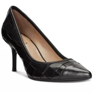 Ralph Lauren &quot;Lanette&quot; Shoes, Black Leather, Heels, Classic Pump. NIB, Size 7B