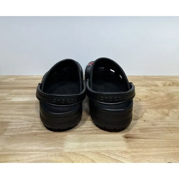 Rare Crocs Classic Clog Rutgers NCAA Men’s Size 13 Slip-on Shoes Black Red