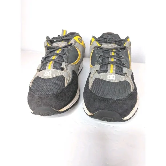 Rare DC Kalis Lite Limited Edition Skate Shoes Black Yellow Sneakers Mens 8 Gray