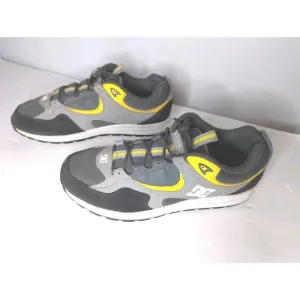Rare DC Kalis Lite Limited Edition Skate Shoes Black Yellow Sneakers Mens 8 Gray