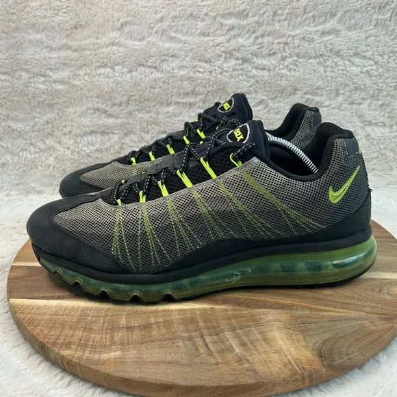 Rare Mens Size 12 Nike Air Max 95 Dynamic Flywire Black Green 599300-072 2013