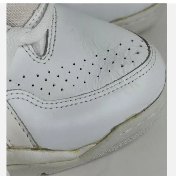 RARE UNWORN Vintage Nike Air Flight Solid White Sneakers Shoes Womens 14