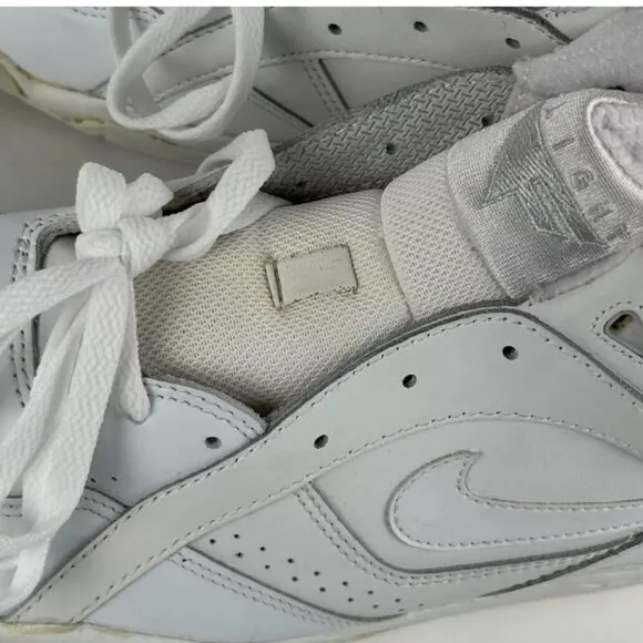 RARE UNWORN Vintage Nike Air Flight Solid White Sneakers Shoes Womens 14