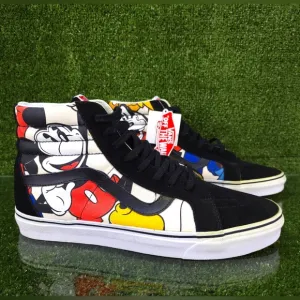 RARE🔥 VANS x Disney Mickey Mouse Friends Sk8-Hi MenSz 13 Pluto,Goofy DonaldDuck