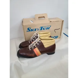 Rare Vintage SKI-TUR cross Country Womans 7 Shoes W/box AWESOME!!!