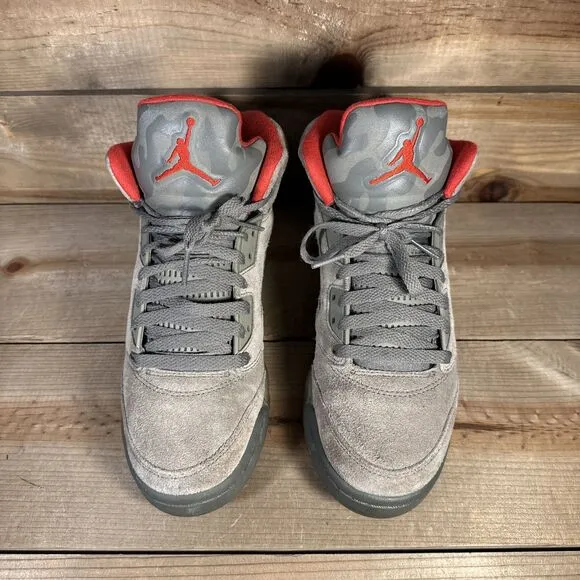 RARE Youth 7 / Women’s 8.5 Nike Air Jordan 5 GS “Camo” High Top Shoes 440888-051