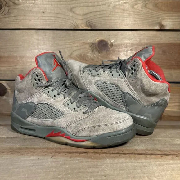 RARE Youth 7 / Women’s 8.5 Nike Air Jordan 5 GS “Camo” High Top Shoes 440888-051
