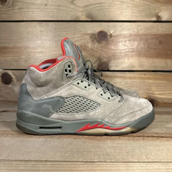 RARE Youth 7 / Women’s 8.5 Nike Air Jordan 5 GS “Camo” High Top Shoes 440888-051