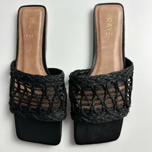 RAYE Tiki Woven Sandals in Black Size 9 Never Worn