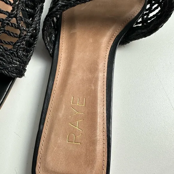 RAYE Tiki Woven Sandals in Black Size 9 Never Worn