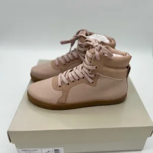 Rebecca Allen Womens Size 7 The High Top Pink Shoes Lace up Sneakers Boots