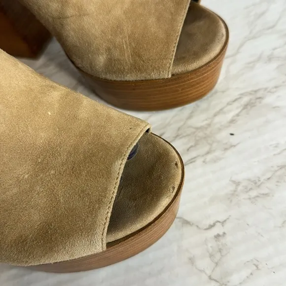 Rebecca Minkoff Cece Platform Sandals heels in light taupe nude shoes size 8 M
