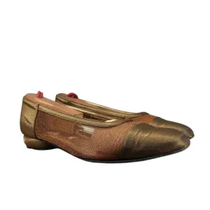 Red by Ramon Tenza Shoes Women 8 Loafer Pump Block Heel Slip On Vintage Metallic