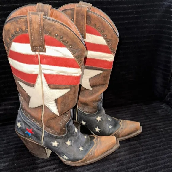 Redneck Riviera Freedom Cowgirl Women’s Western Boots Size 7.5 America Snip Toe
