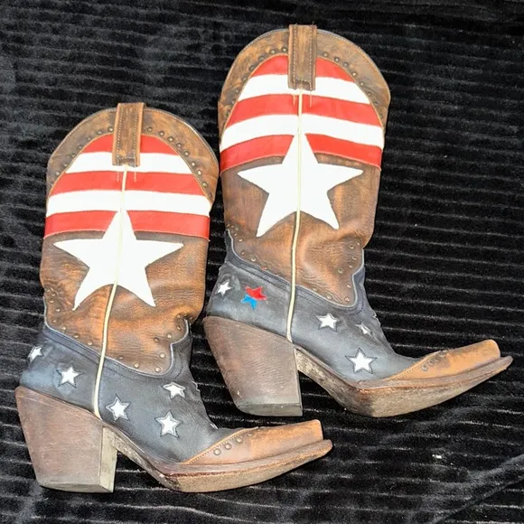 Redneck Riviera Freedom Cowgirl Women’s Western Boots Size 7.5 America Snip Toe