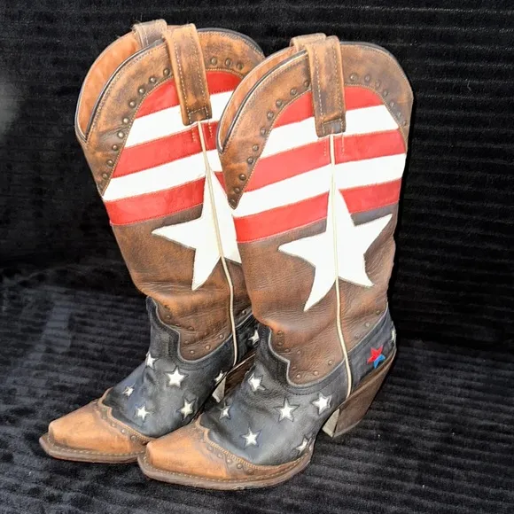 Redneck Riviera Freedom Cowgirl Women’s Western Boots Size 7.5 America Snip Toe