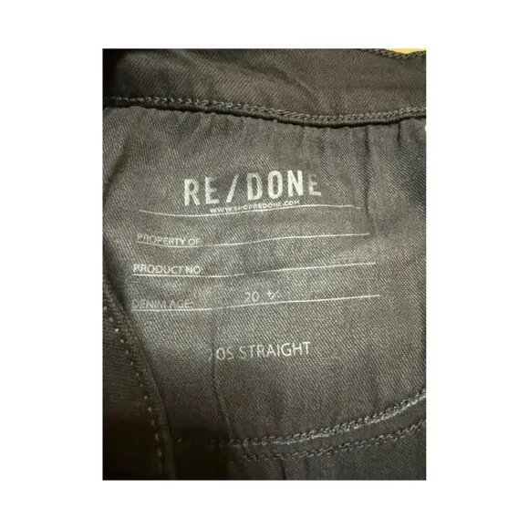 Re/Done 70s High Rise Straight-Leg Jeans 👖 - Black 🖤 | Size 30 | NWT ✨