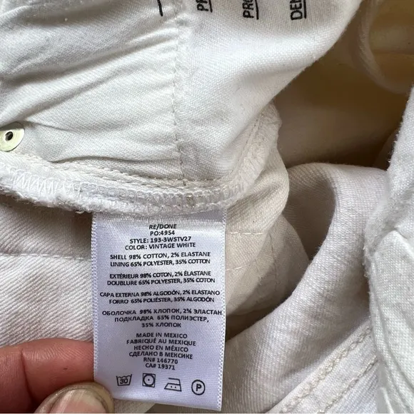 Redone 70’s Stove Pipe jeans‎ White size 24