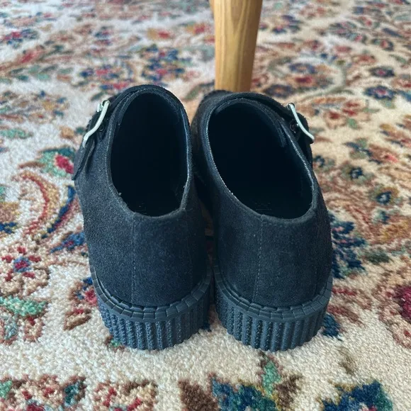 Re/Done Black Suede Platform “Creeper” Shoes Sz 36