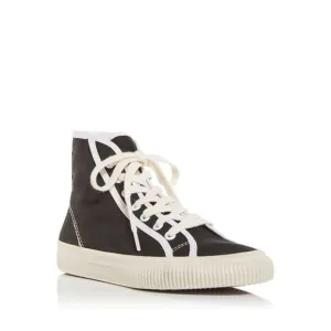 REDONE Womens Black Contrast Trim Grommets Distressed 90 Toe Sneakers Shoes 36