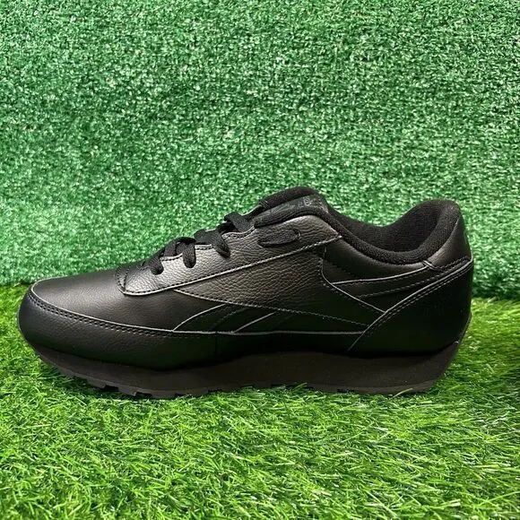 Reebok Classic Renaissance Mens 10‎ Black Leather Shoes Sneakers Low Top NEW