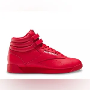 Reebok CLASSIC Red High-Top Sneakers 6.5 label