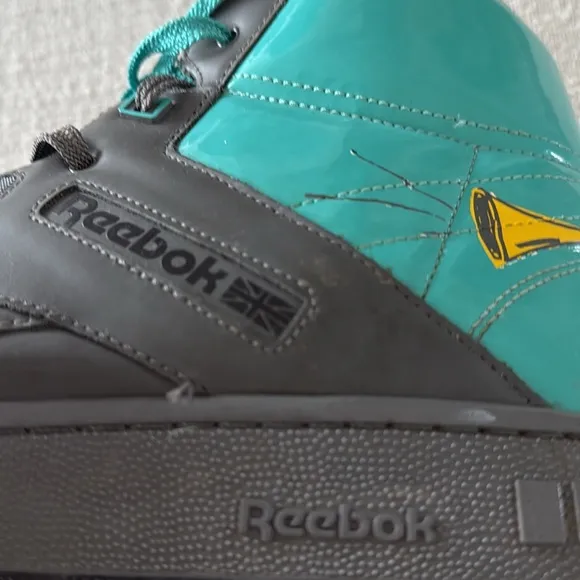 Reebok Jean Paul Basquiat-Size 12. Teal/Gray/Yellow. Gently Used. Great Cond