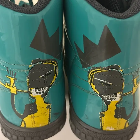 Reebok Jean Paul Basquiat-Size 12. Teal/Gray/Yellow. Gently Used. Great Cond