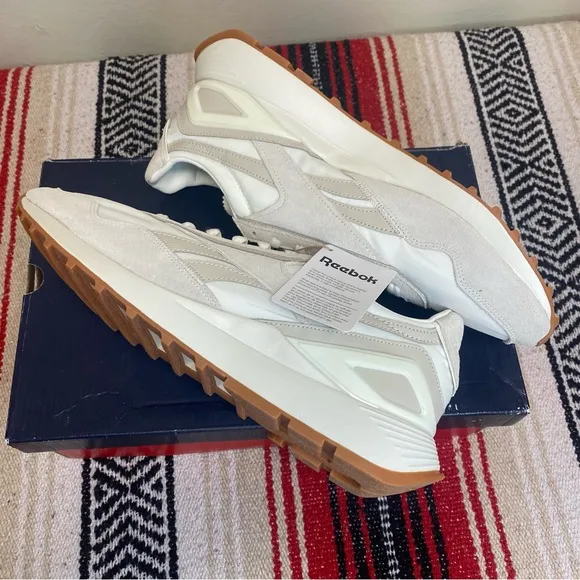 Reebok Mens G55275 Classic CL Legacy AZ Beige Chalk Stucco Running Shoe Size 13M