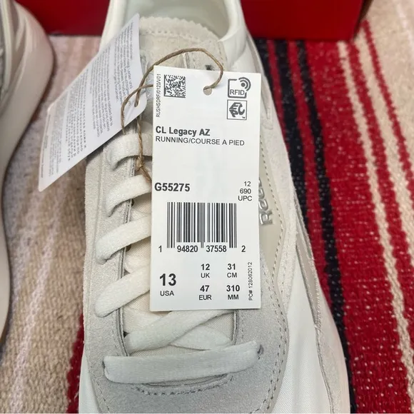 Reebok Mens G55275 Classic CL Legacy AZ Beige Chalk Stucco Running Shoe Size 13M