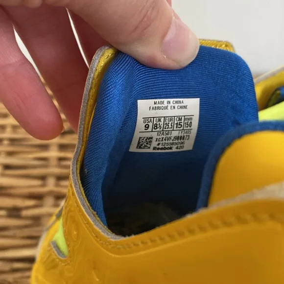 Reebok Versa Pump Fury Minion toddler slip-on shoes