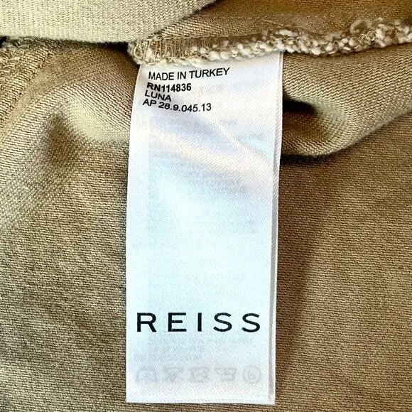 Reiss Luna Mini Skirt w/Frill Hemline Camel  Sz 6