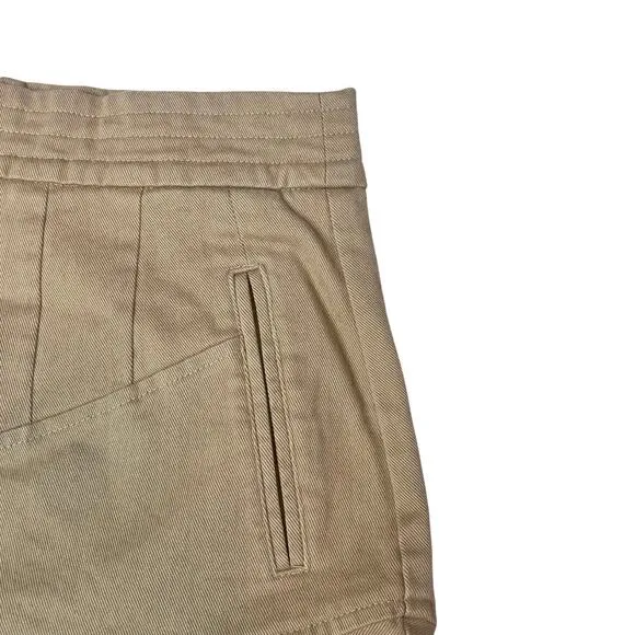 Reiss Luna Mini Skirt w/Frill Hemline Camel  Sz 6