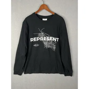 Represent T-shirt Men Owners Club Print LARGE Longe Sleeve Relax Urban