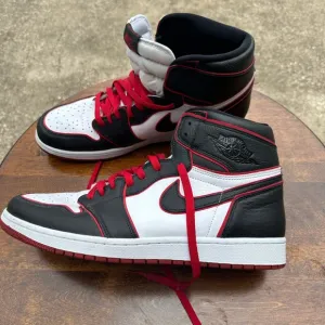 Retro Air Jordans Black and Red High-Top Sneakers