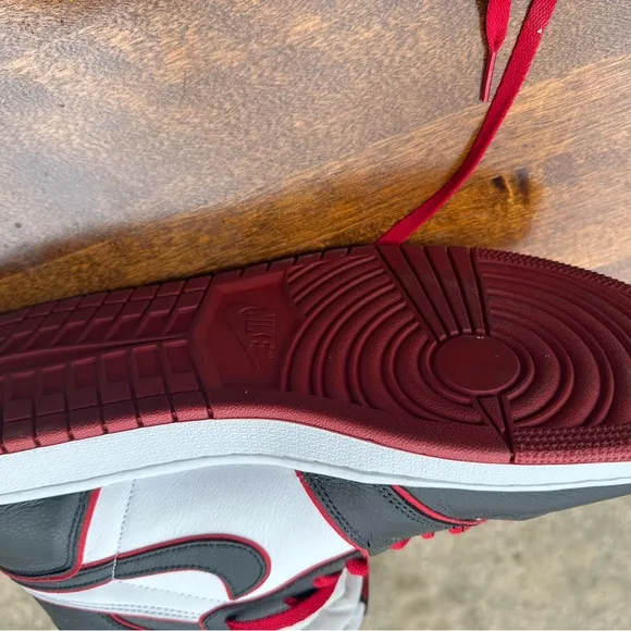 Retro Air Jordans Black and Red High-Top Sneakers